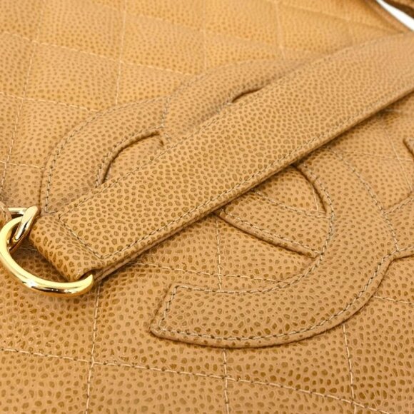 Chanel Beige Calfskin Petite Shopping Tote PST Chain Handbag 185152 - Picture 6 of 11